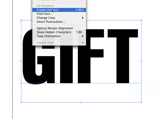 Create outlines in Illustrator