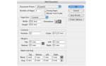 InDesign CS2 new document dialogue box - business card settings