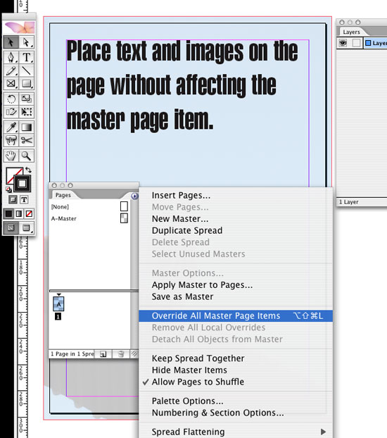 InDesign Transparency and Faded Background Image Effects