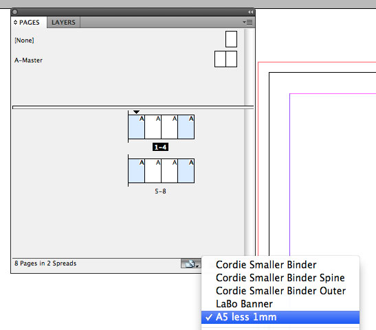 Apply a custom page size in InDesign CS5