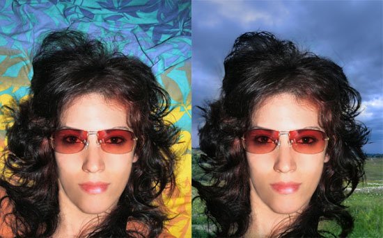 Cutting Out Hair in Photoshop - Finished Result Before and After