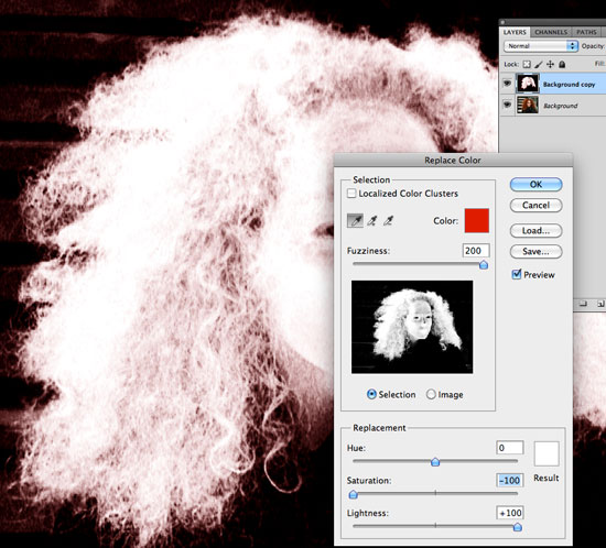 How to Cut Out Hair in Photoshop - Replace Color 02