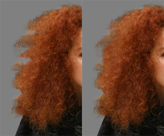 How to Cut Out Hair in Photoshop - highlight problem areas
