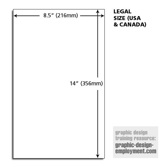Legal Paper Dimensions