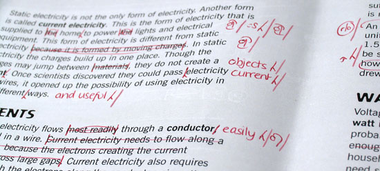 Proofreading Symbols Chart