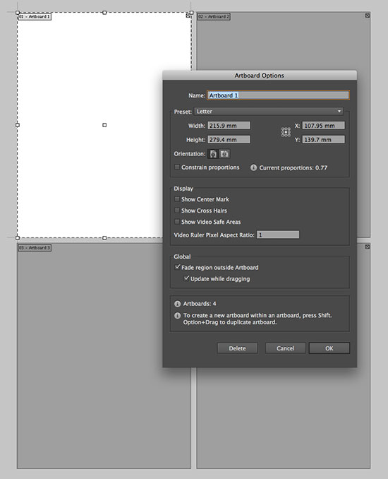 How to change document size in Illustrator with Multiple Artboards