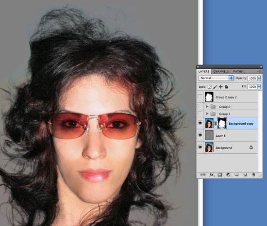 Cutting Out Hair in Photoshop - Multiply out some unwanted detail