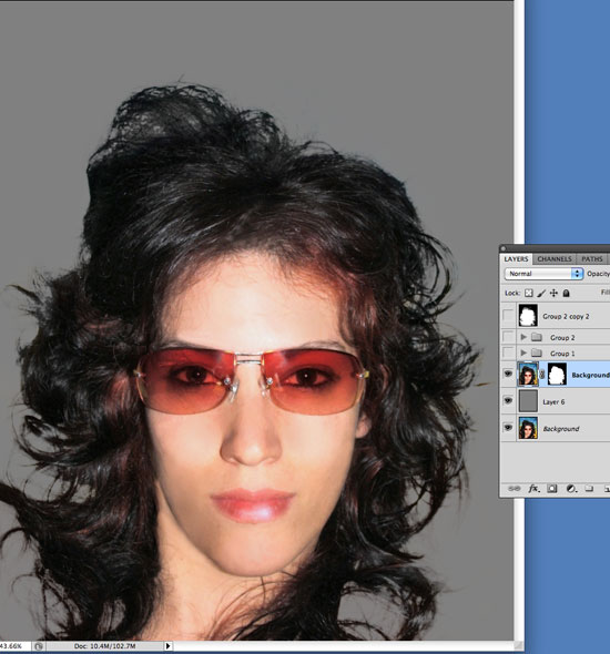 Cutting Out Hair in Photoshop - Using Dodge, Burn and Sponge