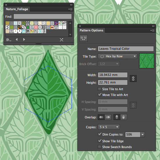 Editing pattern presets in Illustrator CS6