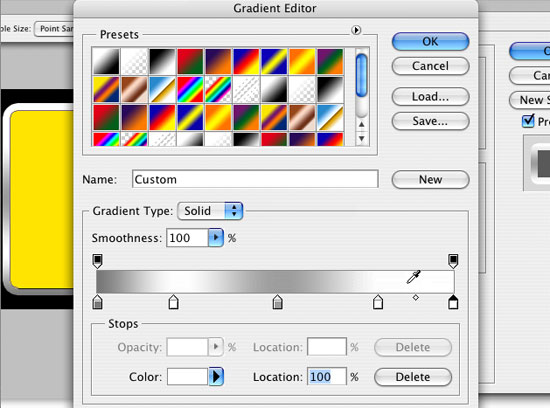 Create a layer style outer gradient stroke