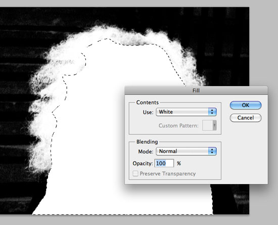How to Cut Out Hair in Photoshop - Block out areas of white and black