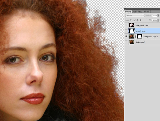 How to Cut Out Hair in Photoshop - create a layer mask