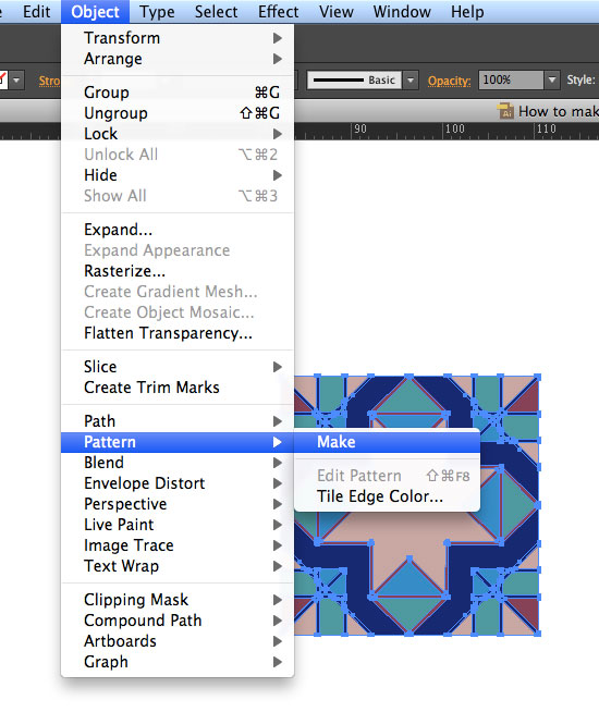 Make Pattern in Illustrator CS6