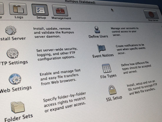 Rumpus FTP software